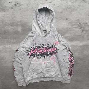 Hellstar Ash Grey Pullover Hoodie Designer Y2K Graphics Size XL